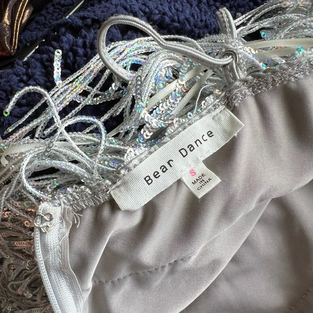 Silver Sequins BodySuit/Dress ( Size Small) - Picture 6 of 6